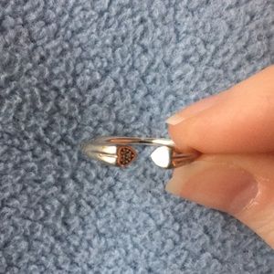 Pandora open heart sterling silver ring